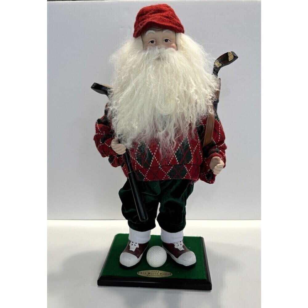 Vtg 2004 Old World Santa Collection Limited Edition Golfing Santa Christmas 18"
